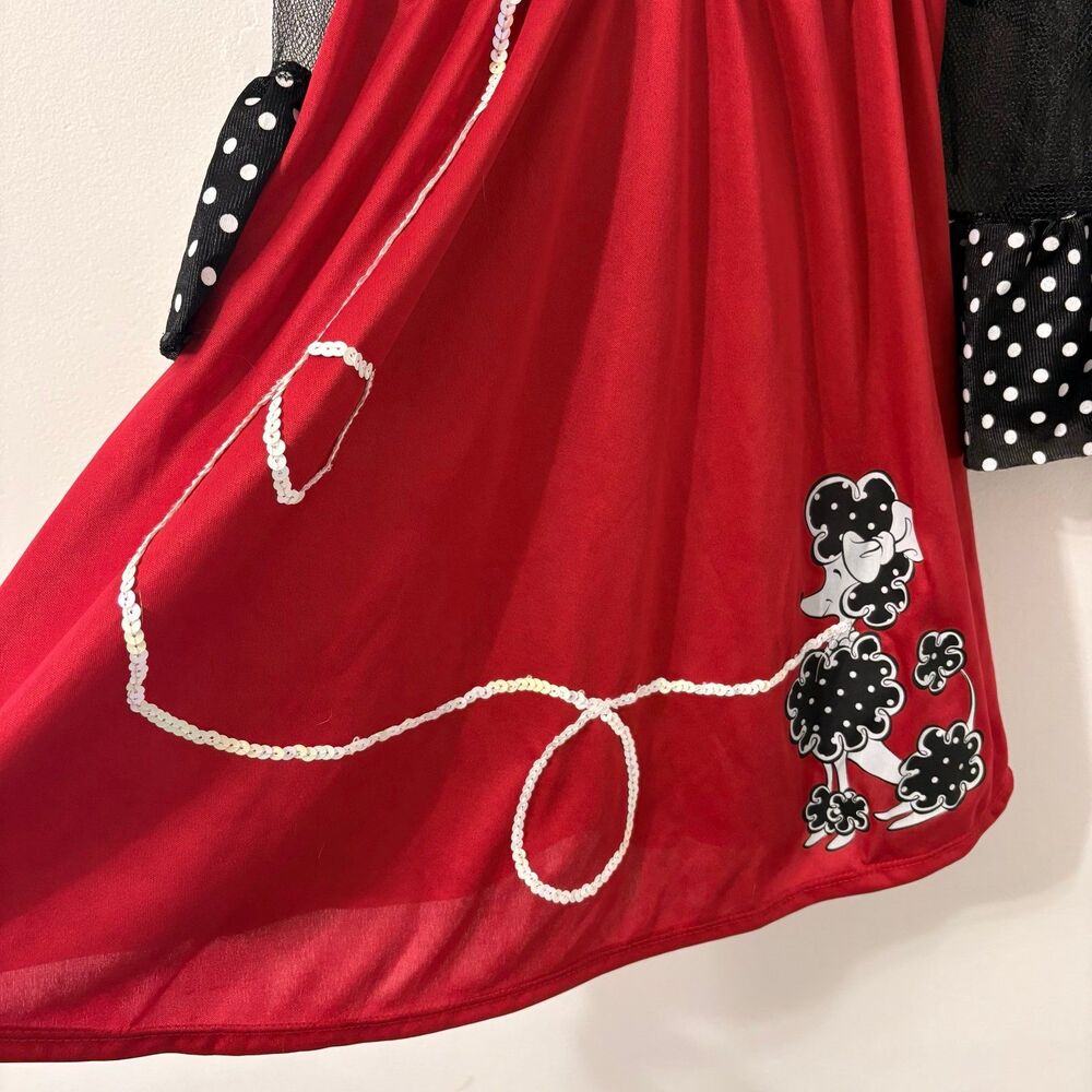 Girl’s Red 50s Sweetheart Costume Sz XL - Picture 3 of 7